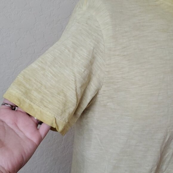 Cremieux yellow ombre burnout tshirt sz M - Picture 2 of 7